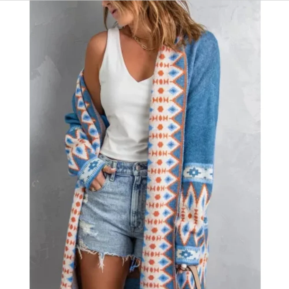 1 large left💕New boutique Aztec open front Cardigan - Picture 2 of 14